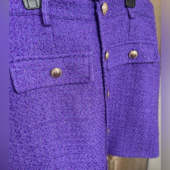 AQUA x Maeve Reilly Tweed Mini Skirt - Picture 8 of 13
